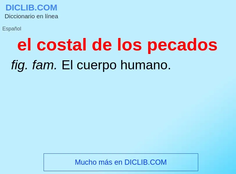 What is el costal de los pecados - definition