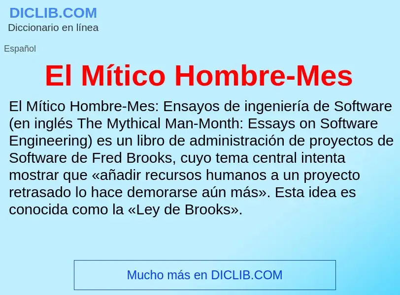 What is El Mítico Hombre-Mes - meaning and definition