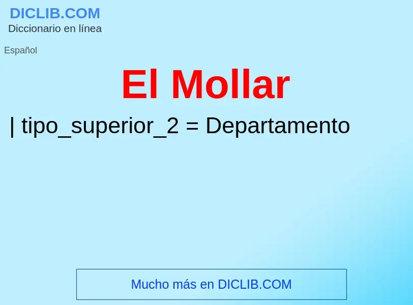 Wat is El Mollar - definition