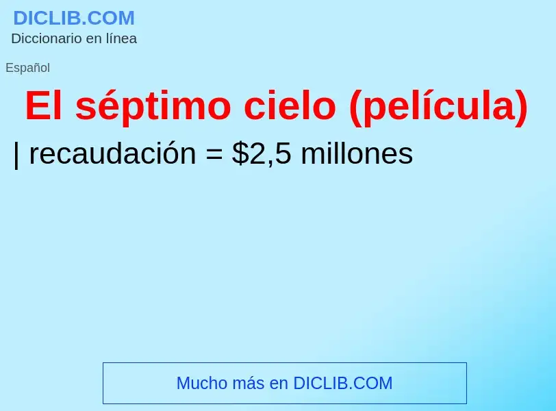 What is El séptimo cielo (película) - definition