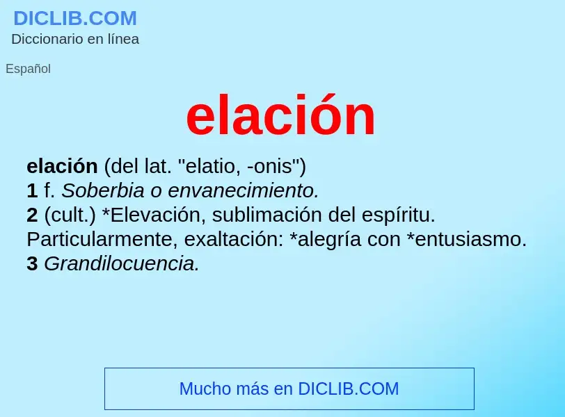 Was ist elación - Definition