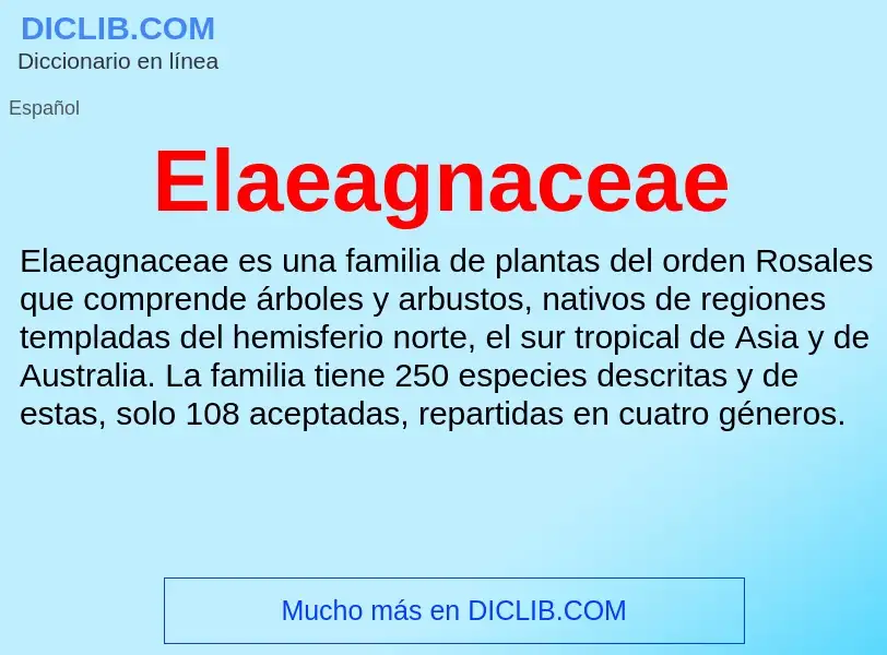 Что такое Elaeagnaceae - определение