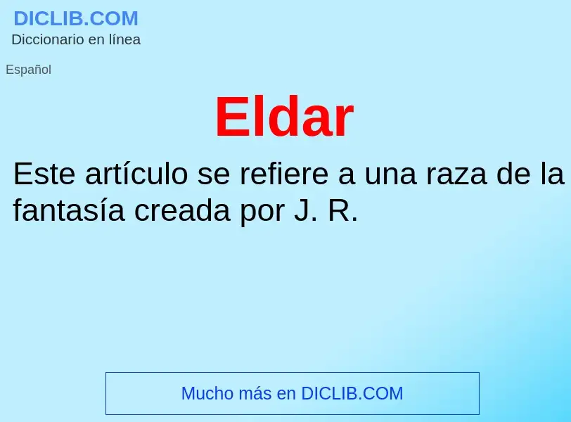 Wat is Eldar - definition