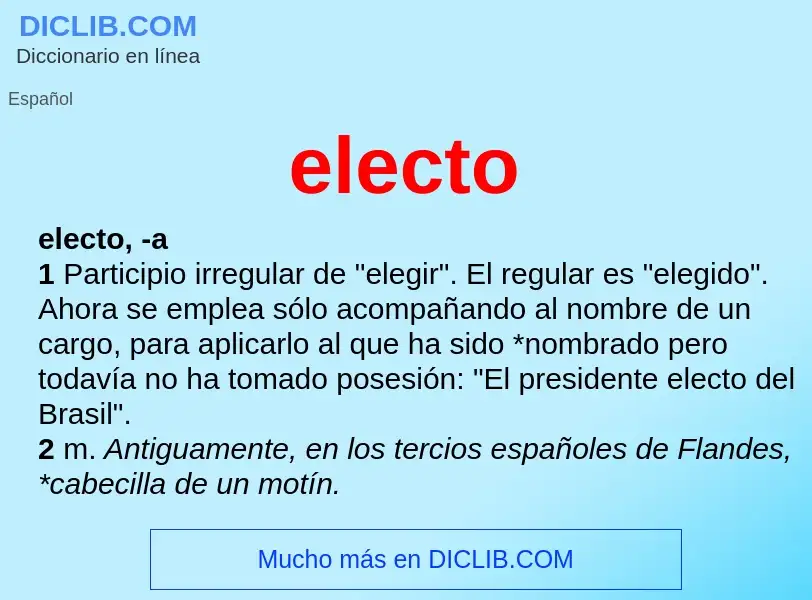 What is electo - meaning and definition