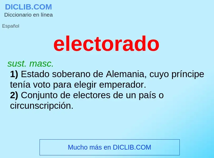 Was ist electorado - Definition