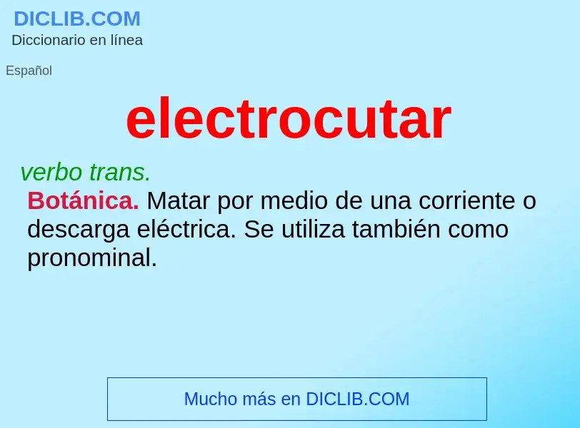 Was ist electrocutar - Definition