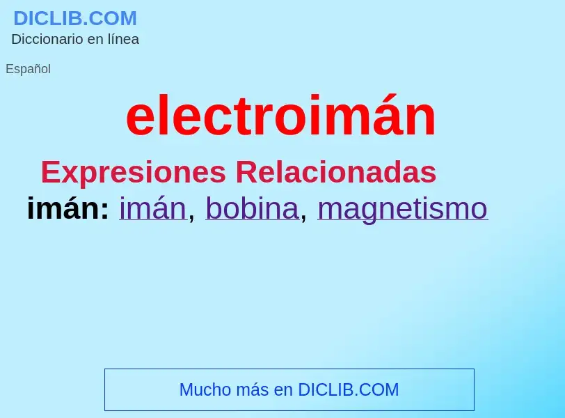 ¿Qué es electroimán? - significado y definición