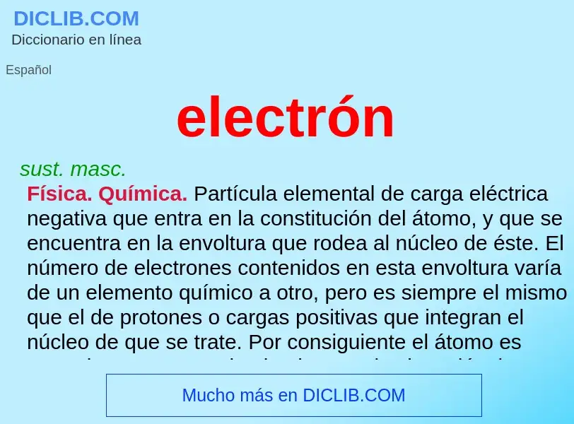 ¿Qué es electrón? - significado y definición