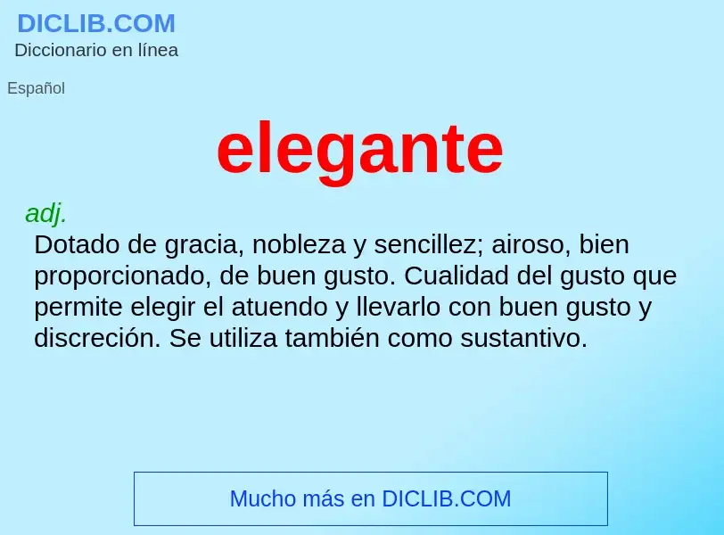 What is elegante - definition