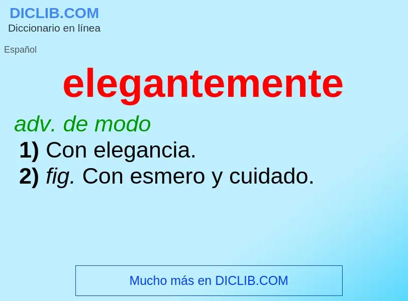 Wat is elegantemente - definition