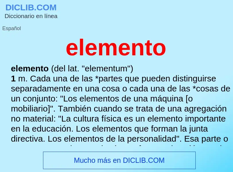 What is elemento - definition