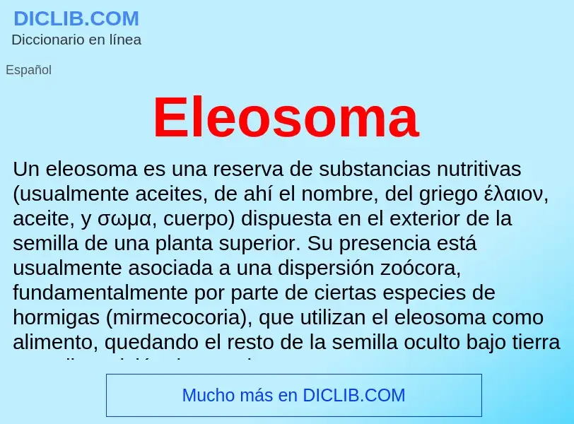 Wat is Eleosoma - definition