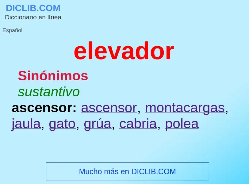 Wat is elevador - definition