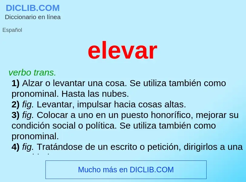 Что такое elevar - определение