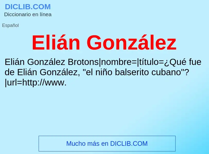 Что такое Elián González - определение