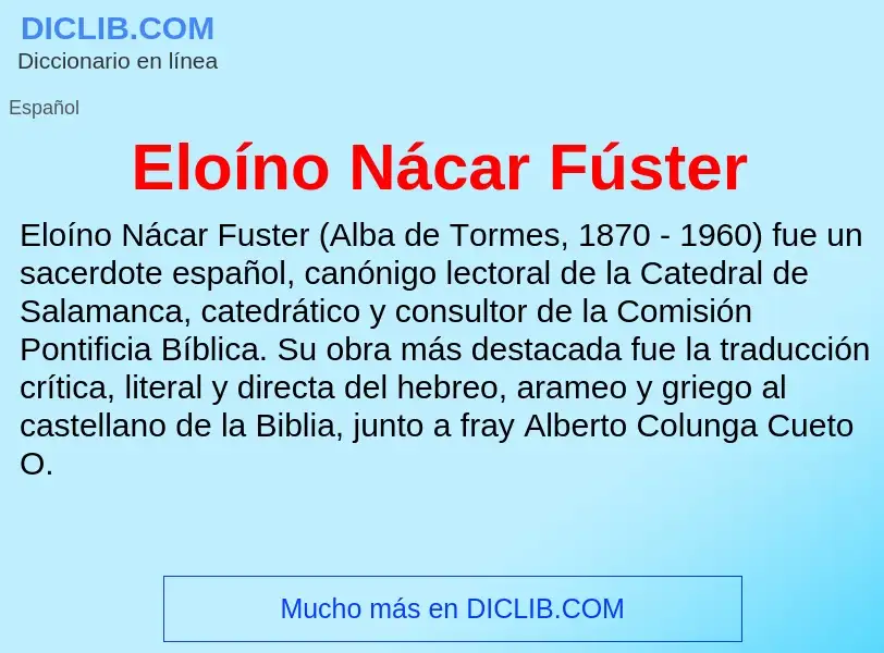 Что такое Eloíno Nácar Fúster - определение