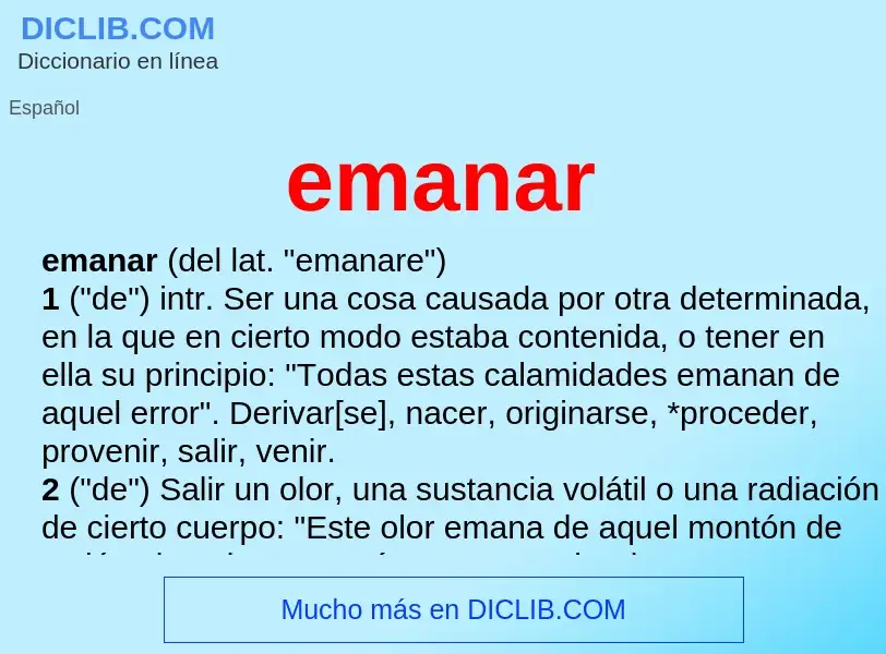 Wat is emanar - definition