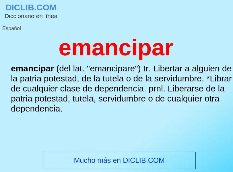 Wat is emancipar - definition