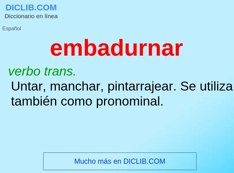 What is embadurnar - definition