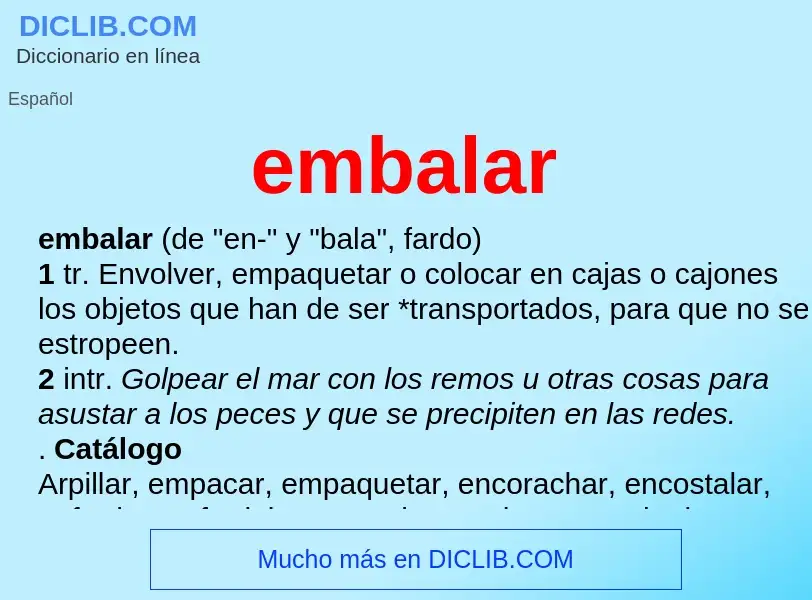 What is embalar - definition