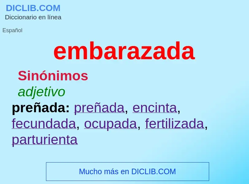 Was ist embarazada - Definition