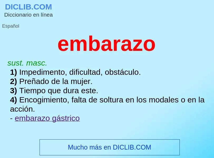 What is embarazo - definition