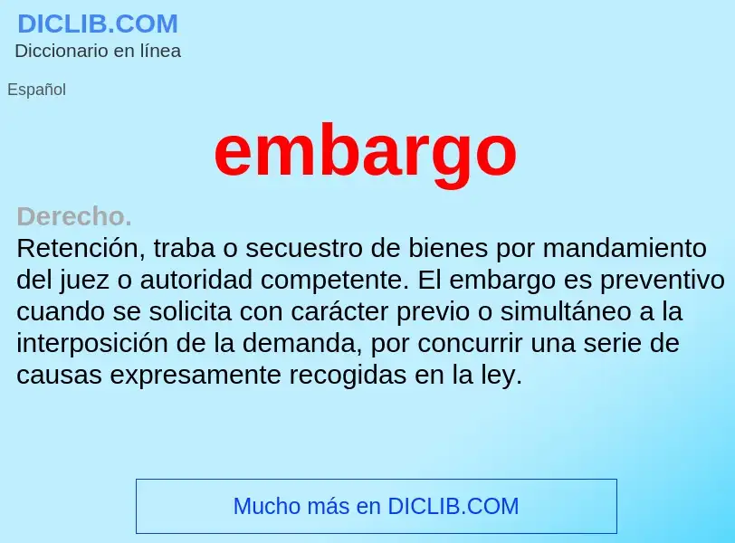 Wat is embargo - definition