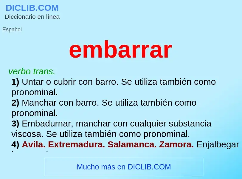 O que é embarrar - definição, significado, conceito