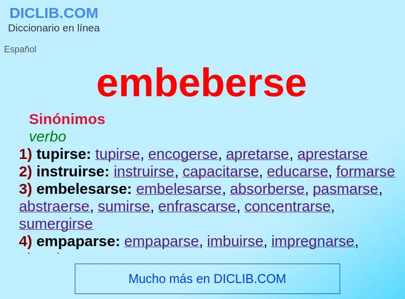 O que é embeberse - definição, significado, conceito