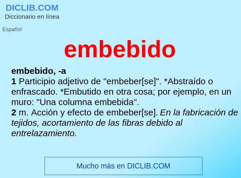 Was ist embebido - Definition