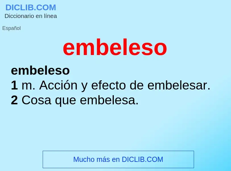 What is embeleso - definition