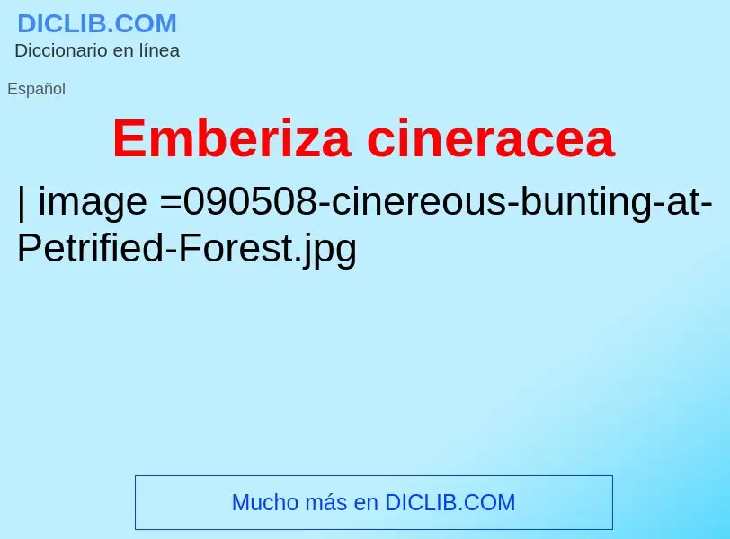 What is Emberiza cineracea - meaning and definition