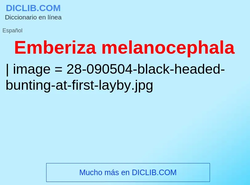 What is Emberiza melanocephala - meaning and definition