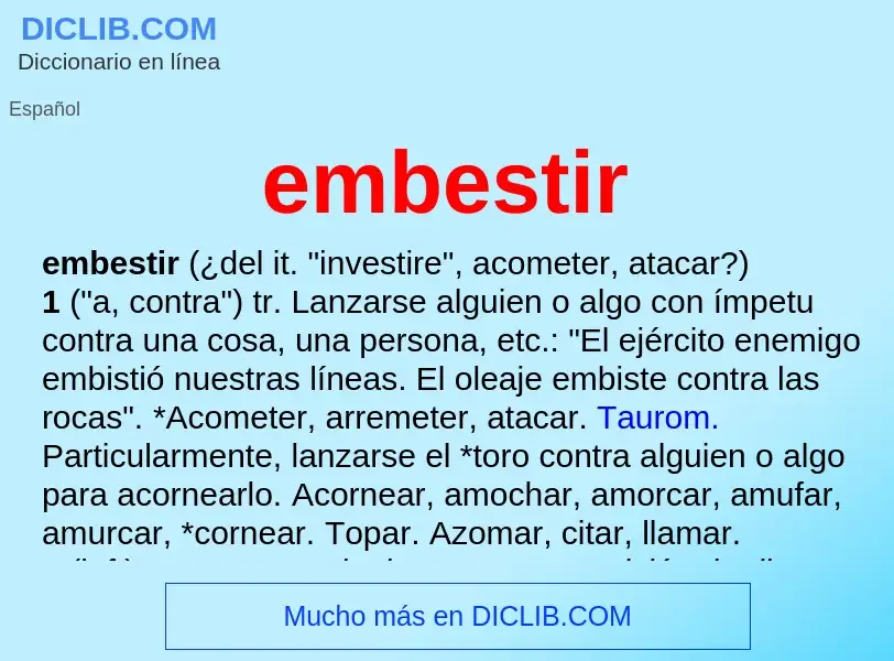 Wat is embestir - definition