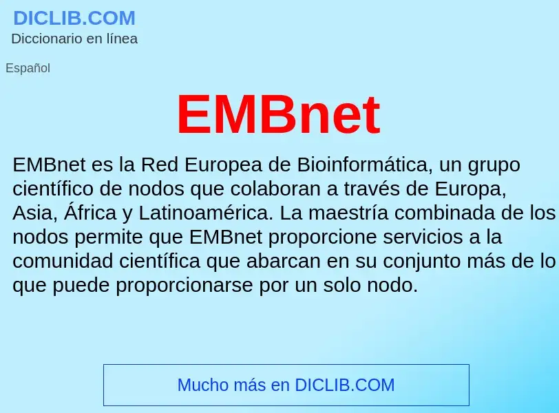 Что такое EMBnet - определение