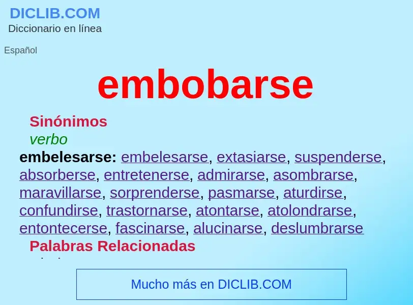 Wat is embobarse - definition