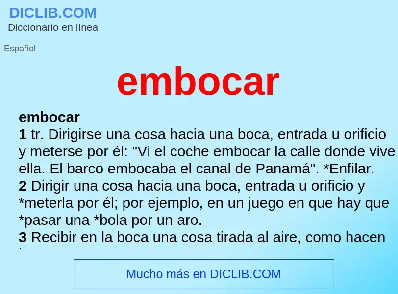 Что такое embocar - определение