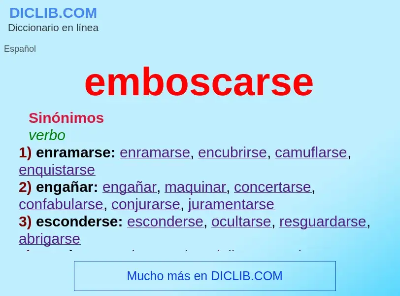 What is emboscarse - meaning and definition