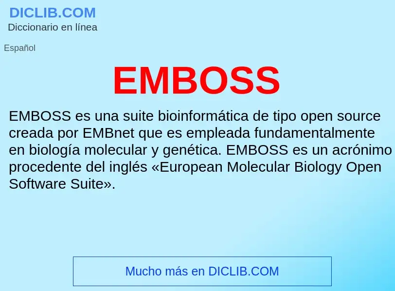 Wat is EMBOSS - definition