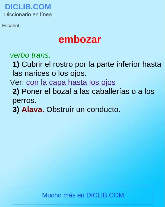 What is embozar - definition