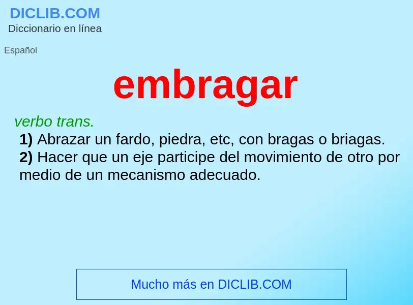 What is embragar - definition