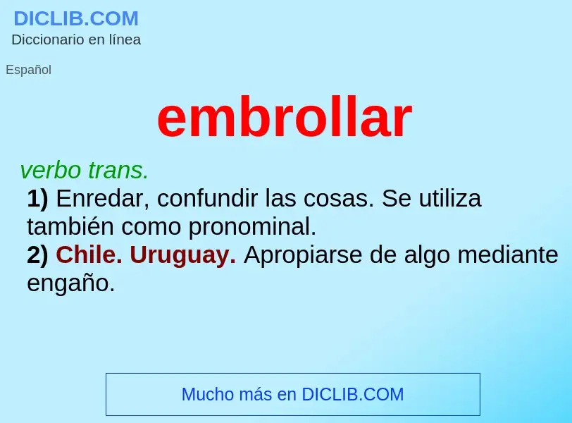 What is embrollar - definition