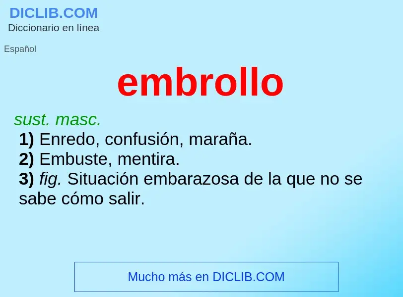 What is embrollo - meaning and definition