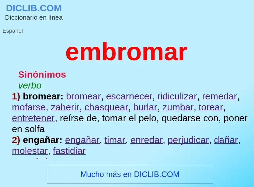 Wat is embromar - definition