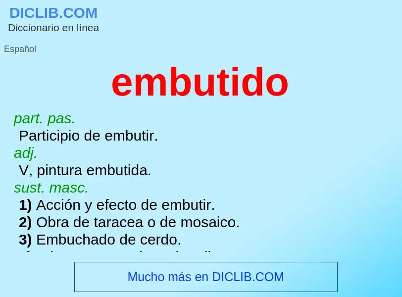 What is embutido - meaning and definition