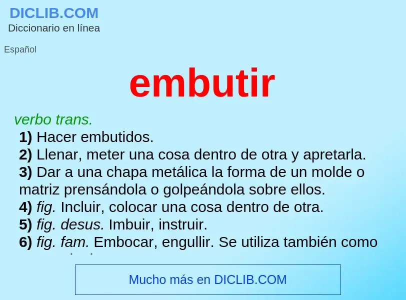 What is embutir - definition