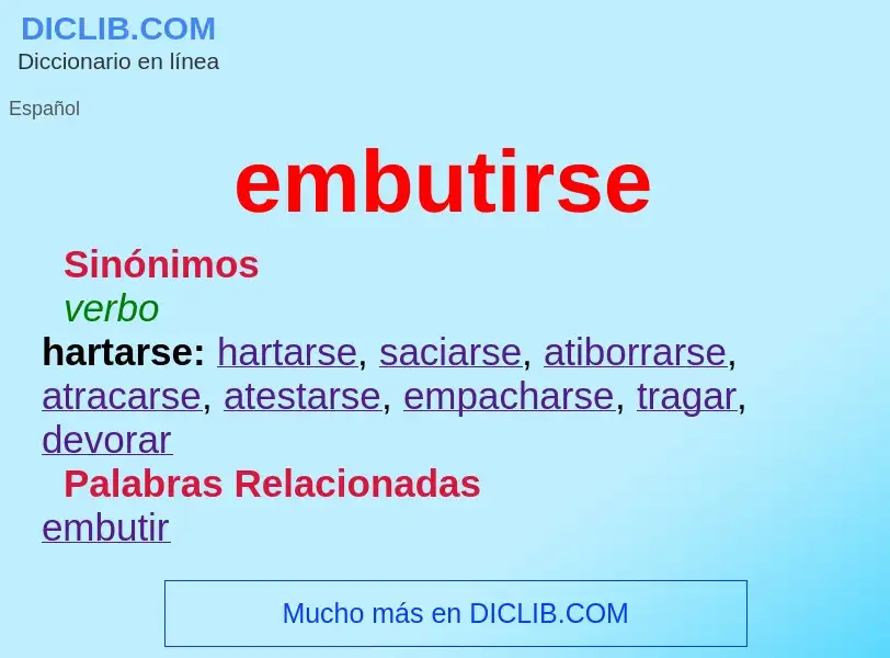 Wat is embutirse - definition