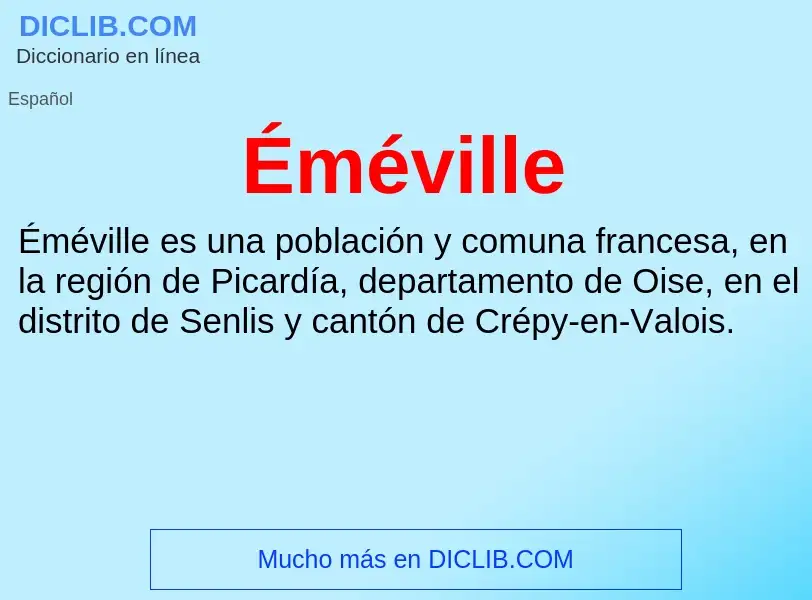 What is Éméville - meaning and definition