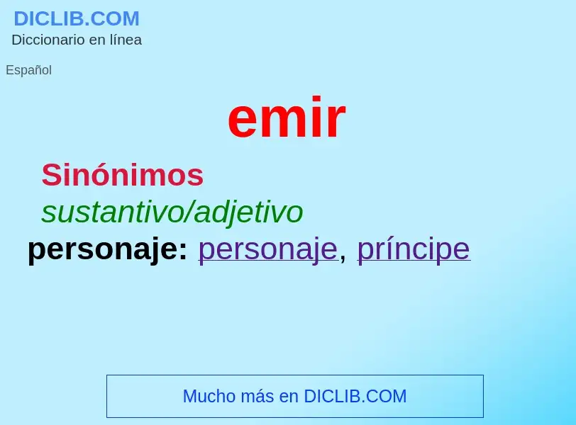 ¿Qué es emir? - significado y definición