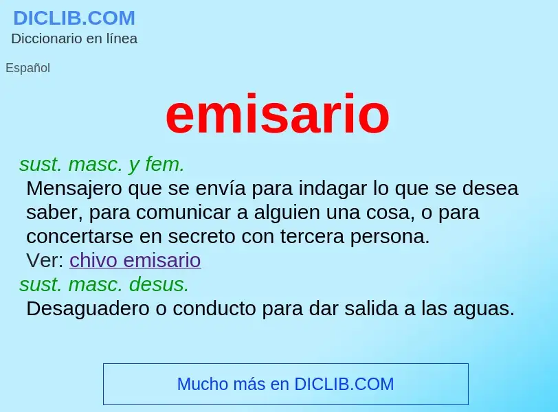 O que é emisario - definição, significado, conceito